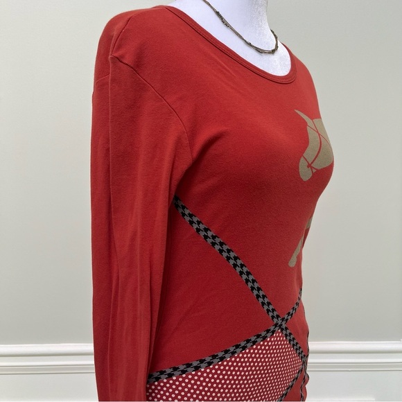 Kerrits Burnt Sienna Equestrian Long Sleeve Tee Sz L - Picture 2 of 8